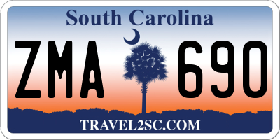SC license plate ZMA690