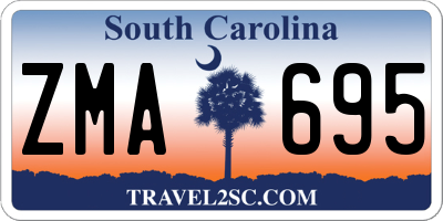 SC license plate ZMA695
