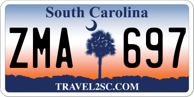 SC license plate ZMA697