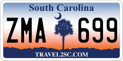 SC license plate ZMA699