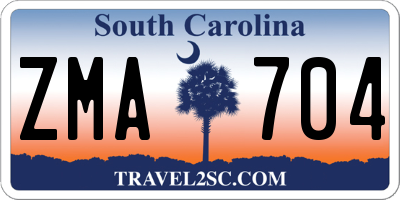 SC license plate ZMA704