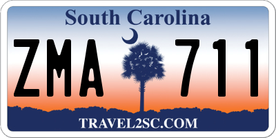SC license plate ZMA711