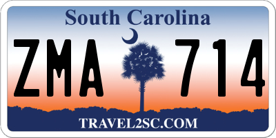SC license plate ZMA714