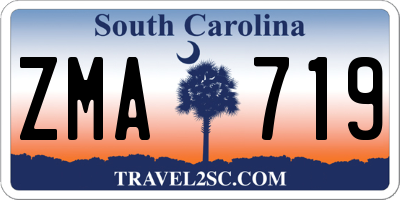 SC license plate ZMA719