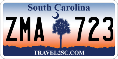 SC license plate ZMA723