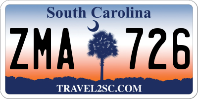 SC license plate ZMA726