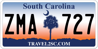 SC license plate ZMA727