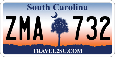 SC license plate ZMA732
