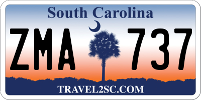 SC license plate ZMA737