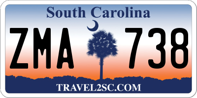 SC license plate ZMA738