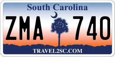 SC license plate ZMA740