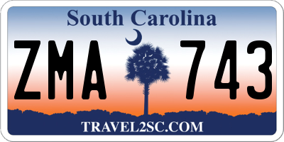SC license plate ZMA743