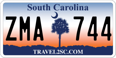 SC license plate ZMA744