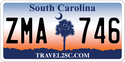 SC license plate ZMA746