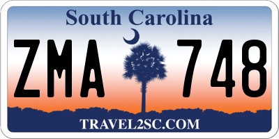 SC license plate ZMA748