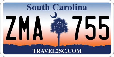 SC license plate ZMA755