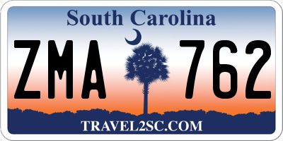SC license plate ZMA762