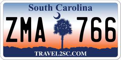 SC license plate ZMA766