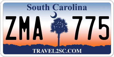SC license plate ZMA775