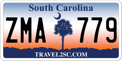 SC license plate ZMA779