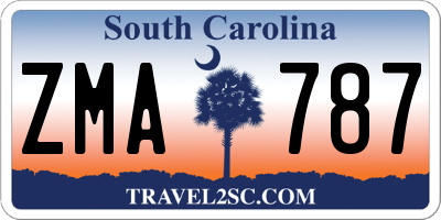 SC license plate ZMA787