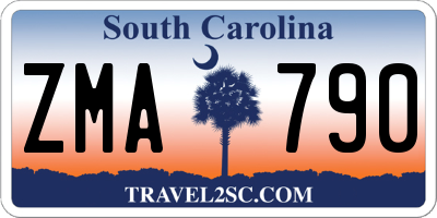SC license plate ZMA790
