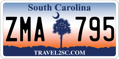 SC license plate ZMA795