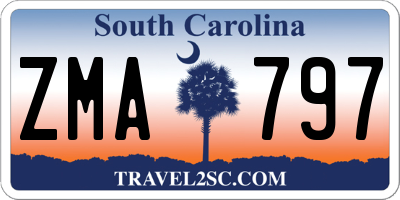 SC license plate ZMA797