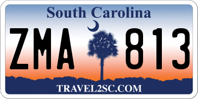 SC license plate ZMA813