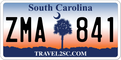 SC license plate ZMA841