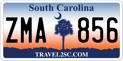SC license plate ZMA856