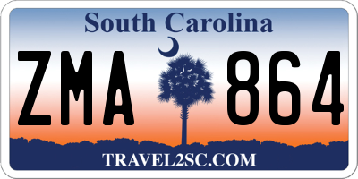 SC license plate ZMA864