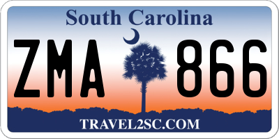 SC license plate ZMA866