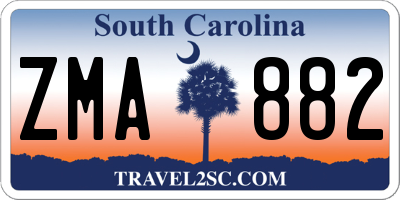 SC license plate ZMA882