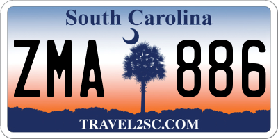 SC license plate ZMA886