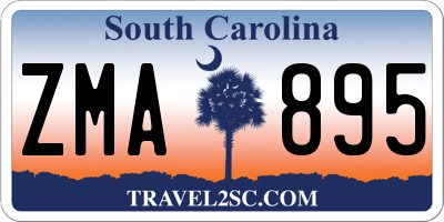 SC license plate ZMA895