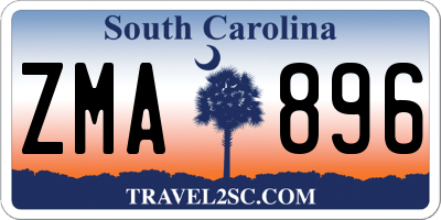 SC license plate ZMA896