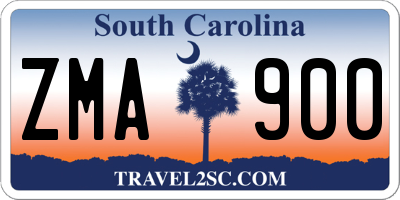 SC license plate ZMA900