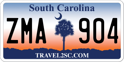 SC license plate ZMA904