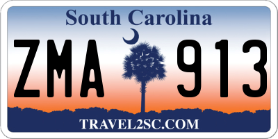SC license plate ZMA913