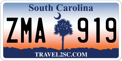 SC license plate ZMA919