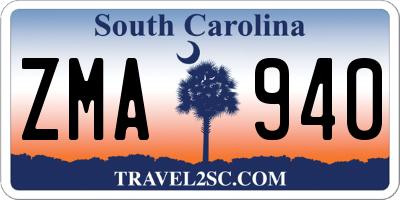 SC license plate ZMA940
