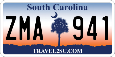 SC license plate ZMA941