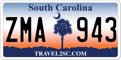 SC license plate ZMA943