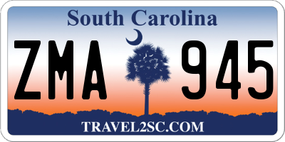 SC license plate ZMA945