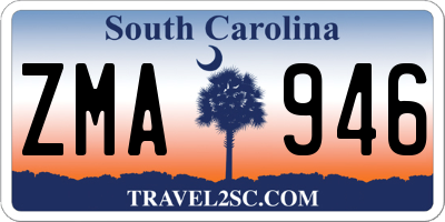 SC license plate ZMA946