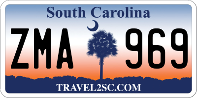 SC license plate ZMA969