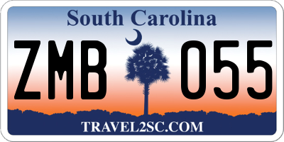 SC license plate ZMB055