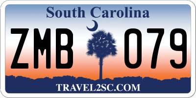 SC license plate ZMB079