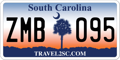 SC license plate ZMB095